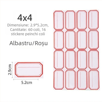 Etichete scrise manual, material autocolant, model 00, Zhengyou, 49 etichete pe pagină