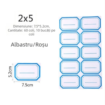 Etichete scrise manual, material autocolant, model 00, Zhengyou, 49 etichete pe pagină
