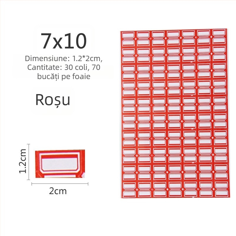 Etichete scrise manual, material autocolant, model 00, Zhengyou, 49 etichete pe pagină