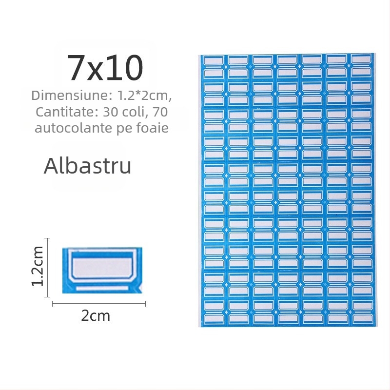 Etichete scrise manual, material autocolant, model 00, Zhengyou, 49 etichete pe pagină