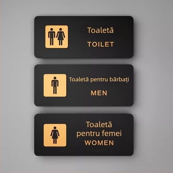 Beilong Semne acrilice pentru toaletă | autoadezive, pentru hoteluri și uz casnic