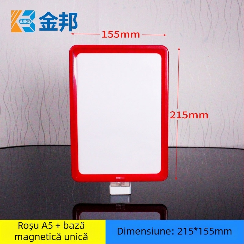 Etichetă magnetică pentru polița depozitului - Shibang, Material PP, cu bază magnetică unică