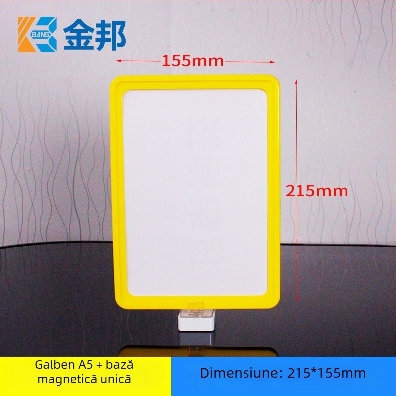 Etichetă magnetică pentru polița depozitului - Shibang, Material PP, cu bază magnetică unică