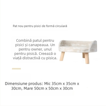 Cuib pentru animale de companie din lemn — demontabil și lavabil, pentru interior, toate anotimpurile