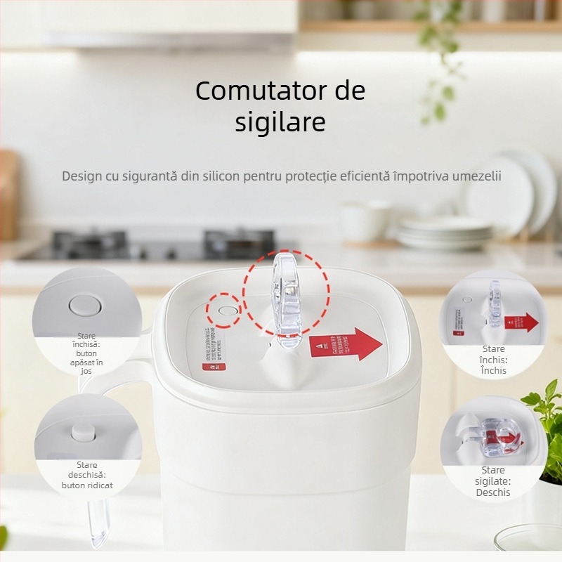 Recipient depozitare hrană pentru animale – material ABS, capacitate sub 4L, greutate 0,65 kg