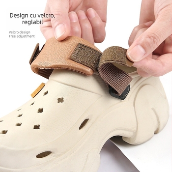 Accesoriu Crocs: Curea pentru calcâi cu Velcro, Curea demontabilă anti-cădere, Design în stil șiret