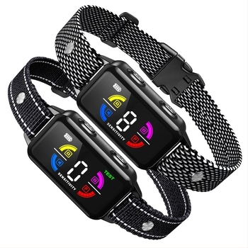 Colier anti-lătrat pentru câini, cu senzor inteligent, fără șoc electric, vibrație anti-interferențe, din plastic