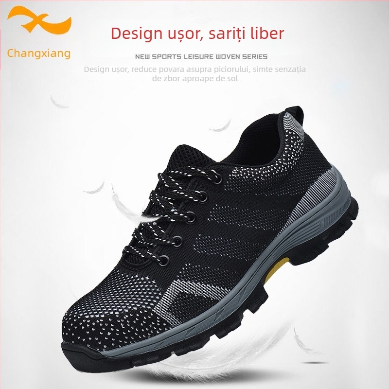 Pantofi de protecție Changxiang - Exterior din plasă respirabilă, gleznă joasă, protecție la perforare și la zdrobire