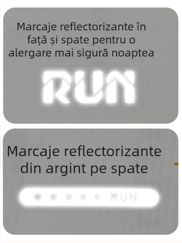 Vesta unisexă pentru alergare, ușoară, absorbție de umezeală, uscare rapidă, model cu dungi, 100% poliester