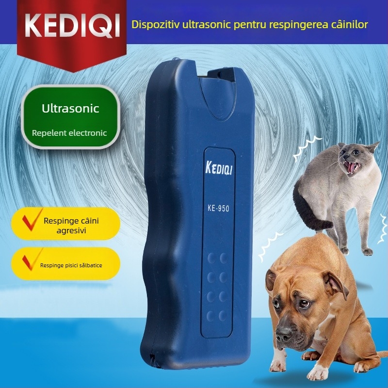 KEDIQI Dispozitiv Ultrasonic de Deterent pentru Câini și Antrenament – Opritor de Lătrat