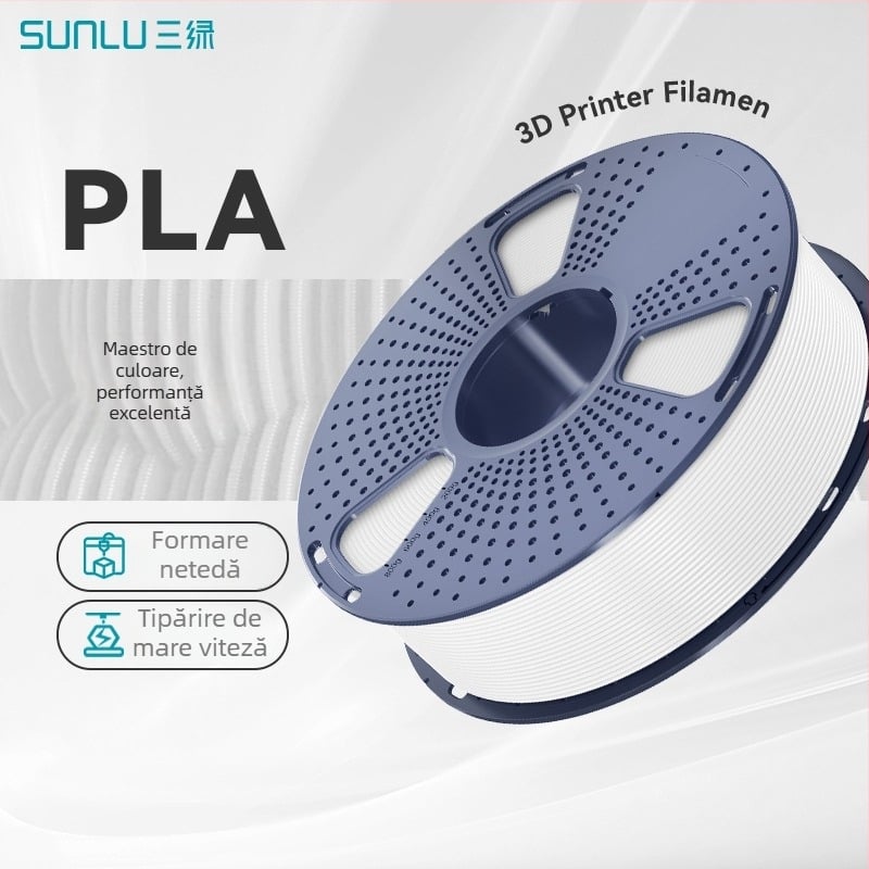 Filament PLA Three Green pentru imprimare 3D – 1 kg, densitate 1.24 g/cm³, compatibil cu imprimantele FDM