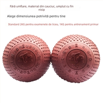 minge solidă din cauciuc, 2 kg, umplută cu nisip, pentru antrenament de aruncare la atletism