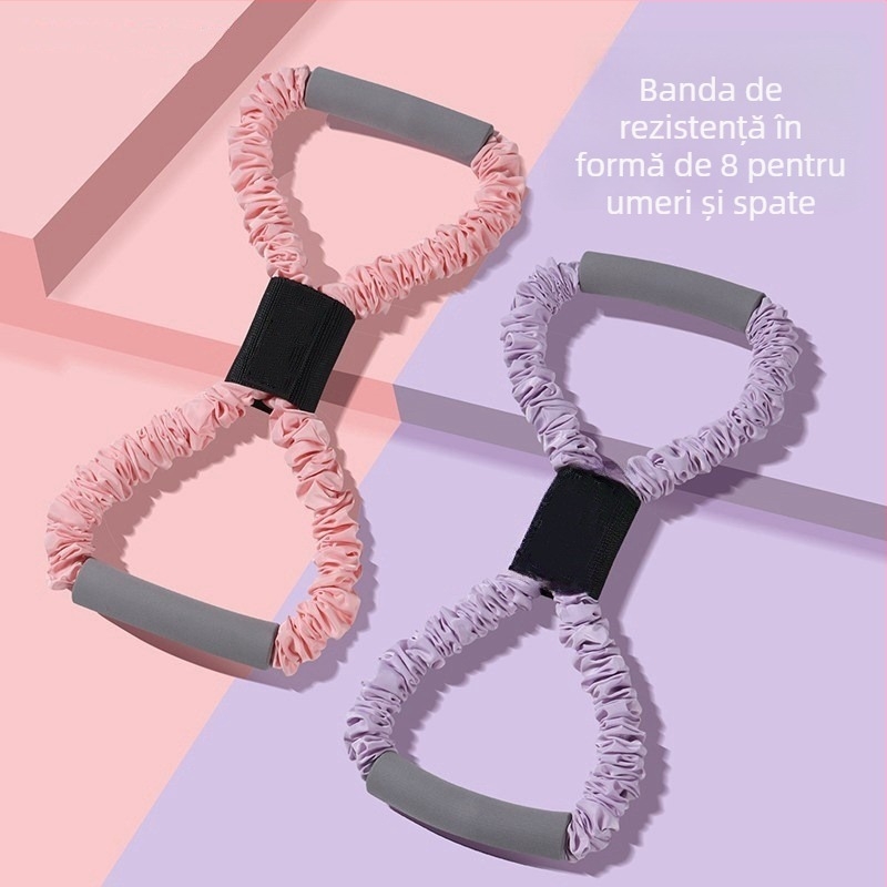 Dispozitiv de întindere a spatelui cu funie de rezistență – Material TPE/Latex, fitness de acasă