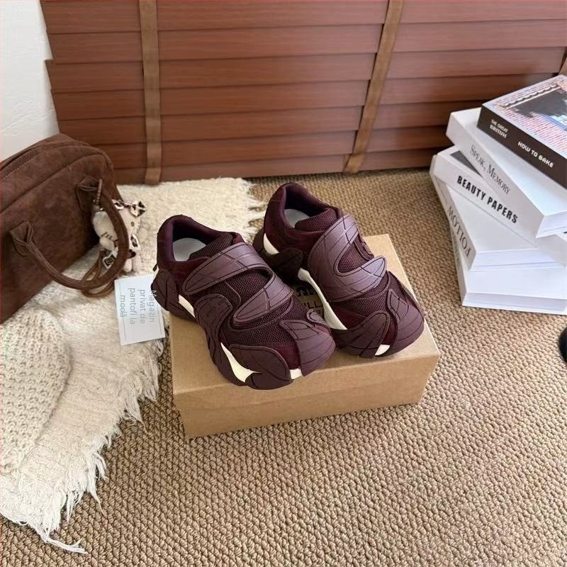 Pantofi casual femei, vârf rotund, partea superioară PVC, talpă EVA, închidere Velcro