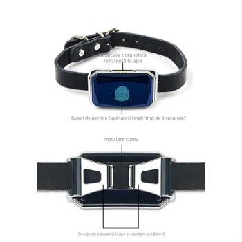 Tracker GPS pentru zgarda animalelor de companie, 4G – impermeabil, hartă în timp real, gard electronic, autonomie baterie 240 h