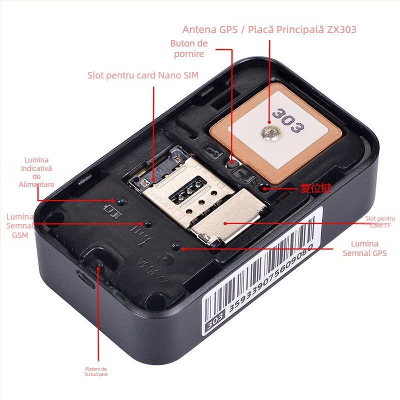 Localizator GPS pentru animale de companie cu alarmă de incintă, precizie 10 m, baterie 5 h, impermeabil