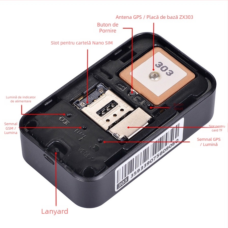 Tracker GPS pentru animale de companie | Rezistent la apă IP67, poziționare în timp real | Precizie GPS 10 m, memorie 32GB, alarme SOS și geofence