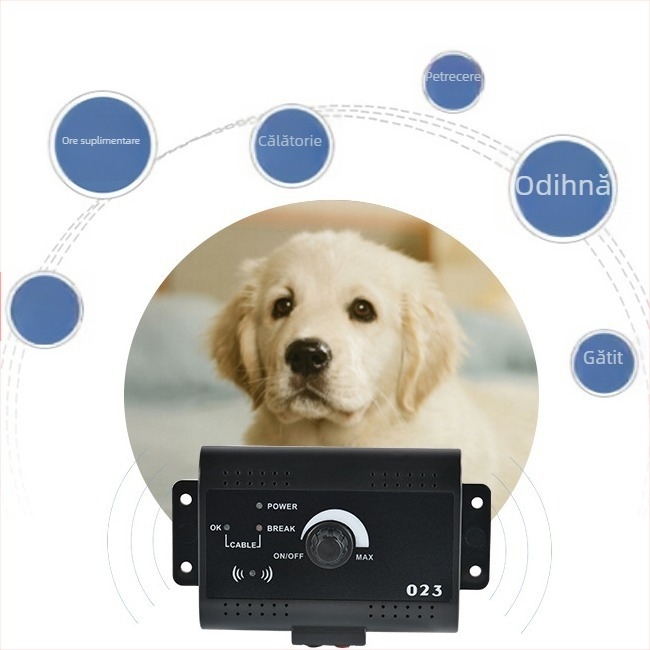 GPS gardă electronică pentru animale, model 023, versiuni reîncărcabile și alimentate cu baterie; carcasă ABS; precizie GPS 0,5 m; memorie 1 GB