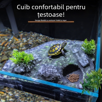 Piatră de peisaj pentru acvariu din PVC, platformă de expunere a țestoasei, insulă plutitoare și scară de cățărare – Origine Guangdong Shantou; Nu este importat