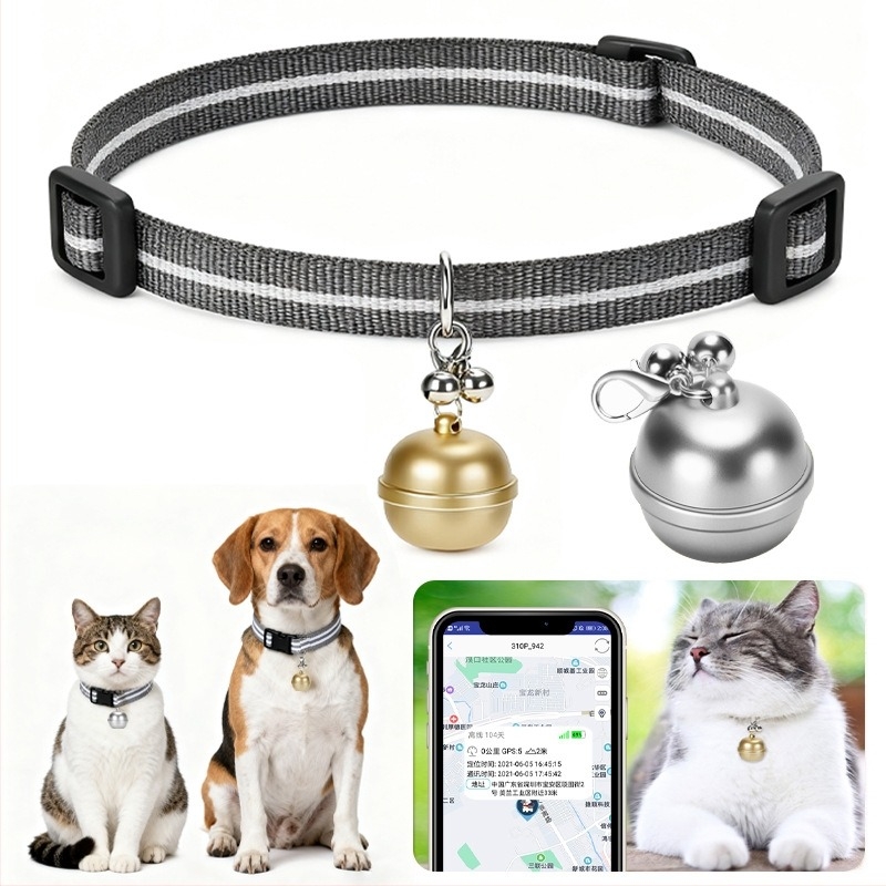 Tracker GPS pentru animale de companie – IP67, baterie 500mAh, Anti-Lost, purtare pe zgardă