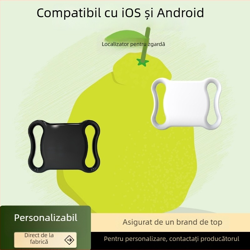 GPS tracker pentru animale de companie F2 - carcasă ABS, baterie CR2032, greutate 9,3 g, complet compatibil