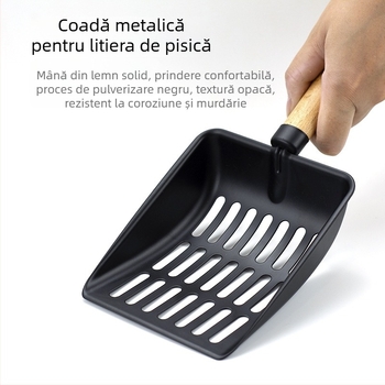 Lopată metalică pentru nisip de pisici – potrivită pentru pisici