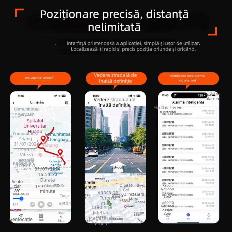 GPS tracker pentru vehicul cu poziționare Beidou, Anti-furt și Anti-pierdere, magnet puternic, versiune cablată, model ABL01