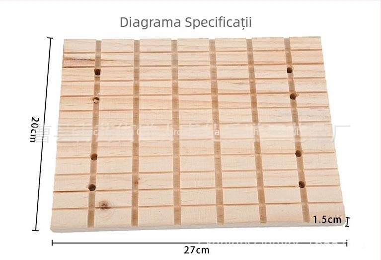 Covoraș pentru cușca Totoro pentru animale de terapie, lemn masiv, Le Qian