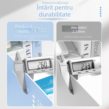 Clip de placă A4, grosime 2,6 mm, cu cârlig de agățare, pentru birou – depozitare fișiere din spumă și suport de învățare