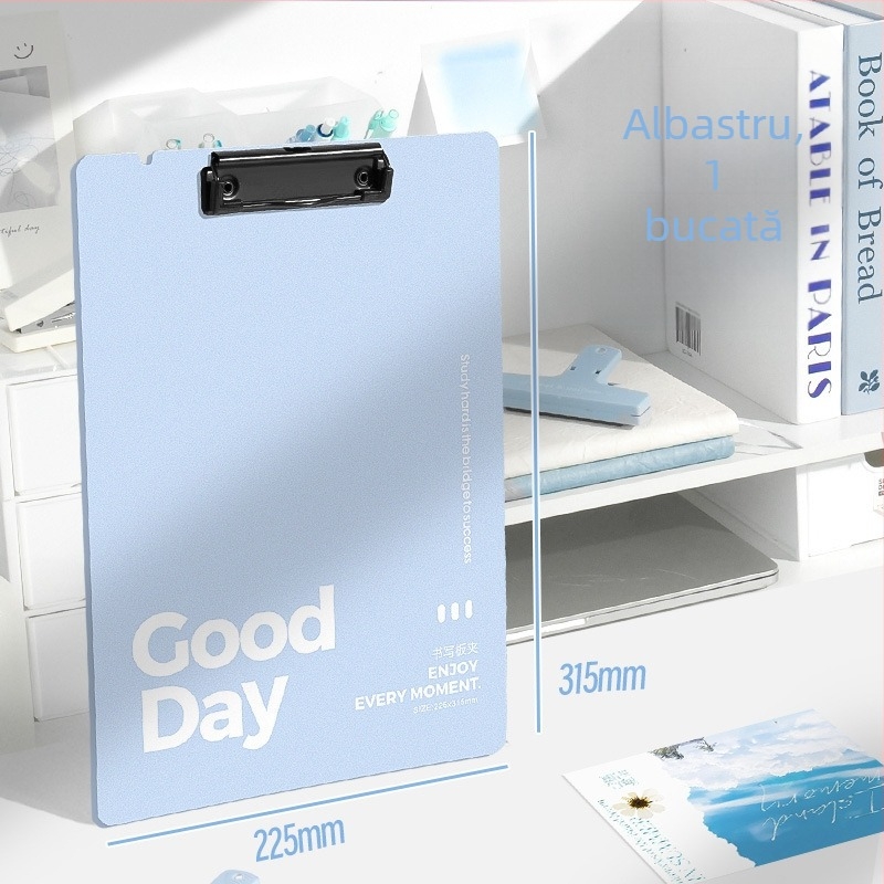 Clip de placă A4, grosime 2,6 mm, cu cârlig de agățare, pentru birou – depozitare fișiere din spumă și suport de învățare