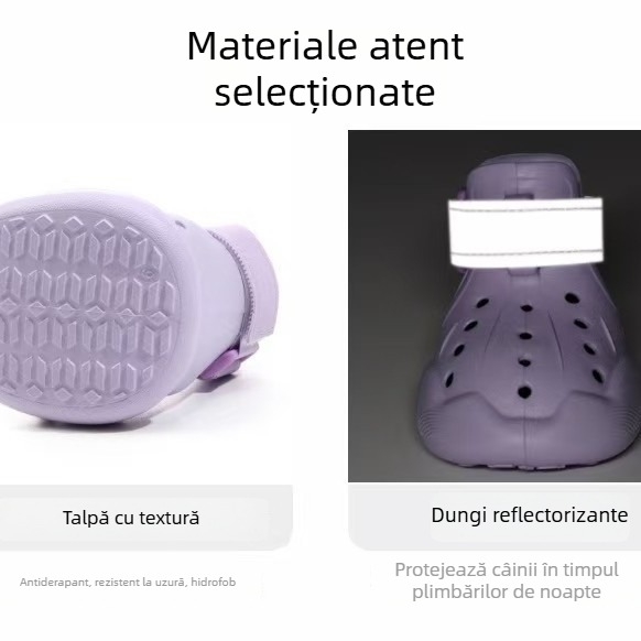 Pantofi pentru câini cu talpă din cauciuc moale, interior antiderapant, design minimalist, potrivire universală