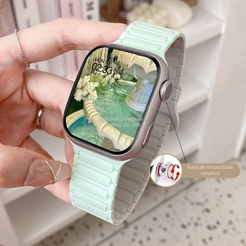 S10 ceas inteligent cu curea din silicon, slot SIM, cadran cilindric, rezistent la apă