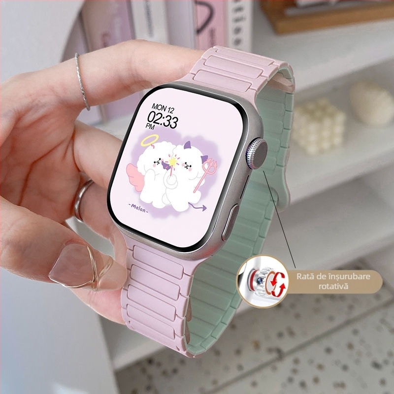 S10 ceas inteligent cu curea din silicon, slot SIM, cadran cilindric, rezistent la apă