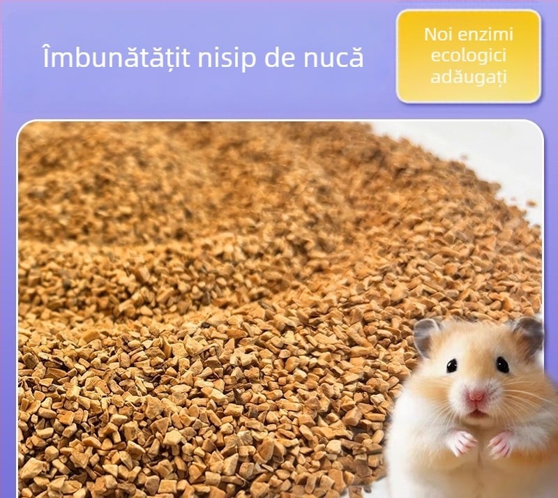 Deodorant pentru hamster cu nisip de nuc și rumeguș de hârtie-bumbac – Golden Bear