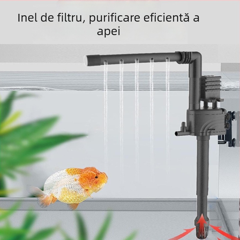 Pompa de apă submersibilă – Funcționare silențioasă; tip de aspirație; corp din plastic; 0,5 kg; potrivită pentru schimbarea apei și fântâni de grădină