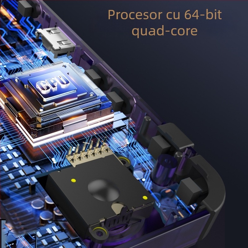 Consolă portabilă arcade cu două joystickuri, Linux open-source, ecran de 3,5 inch, stocare 64GB/128GB