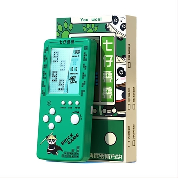 Consolă portabilă Tetris - stil nostalgic, 1GB memorie, single player, ecran mare, protecție pentru ochi