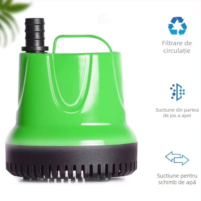Pompa submersibilă pentru acvariu, trei în unu: circulație liniștită, filtrare și aerare