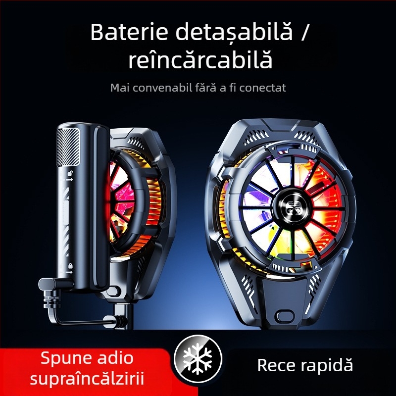 Răcitor wireless pentru telefonul mobil BINBO/HOOYS SRQ-X25, răcire pe semiconductori, trei trepte, 3W, ABS