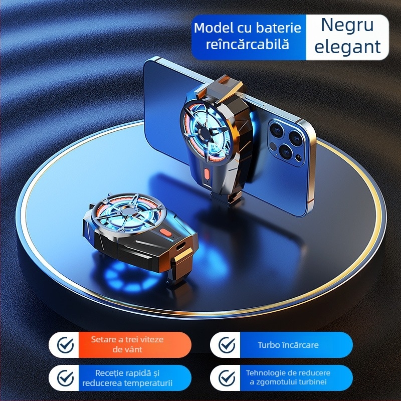 Răcitor wireless pentru telefonul mobil BINBO/HOOYS SRQ-X25, răcire pe semiconductori, trei trepte, 3W, ABS