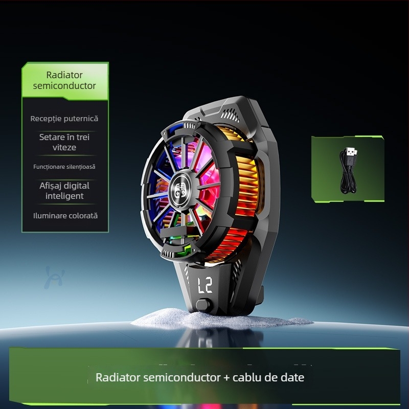 Răcitor wireless pentru telefonul mobil BINBO/HOOYS SRQ-X25, răcire pe semiconductori, trei trepte, 3W, ABS