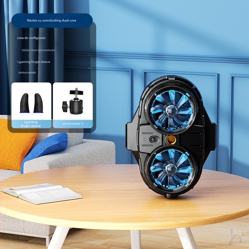 Răcitor wireless pentru telefonul mobil BINBO/HOOYS SRQ-X25, răcire pe semiconductori, trei trepte, 3W, ABS