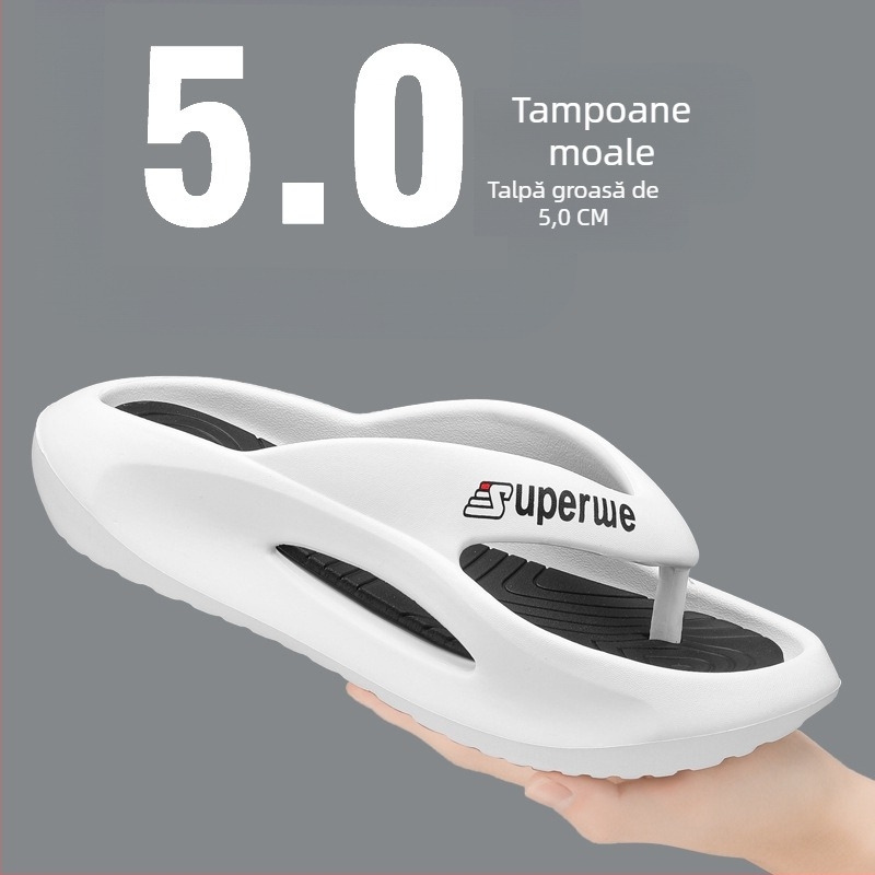 Flip-flops EVA pentru bărbați, talpă groasă anti-derapare, stil tineresc, vară 2025