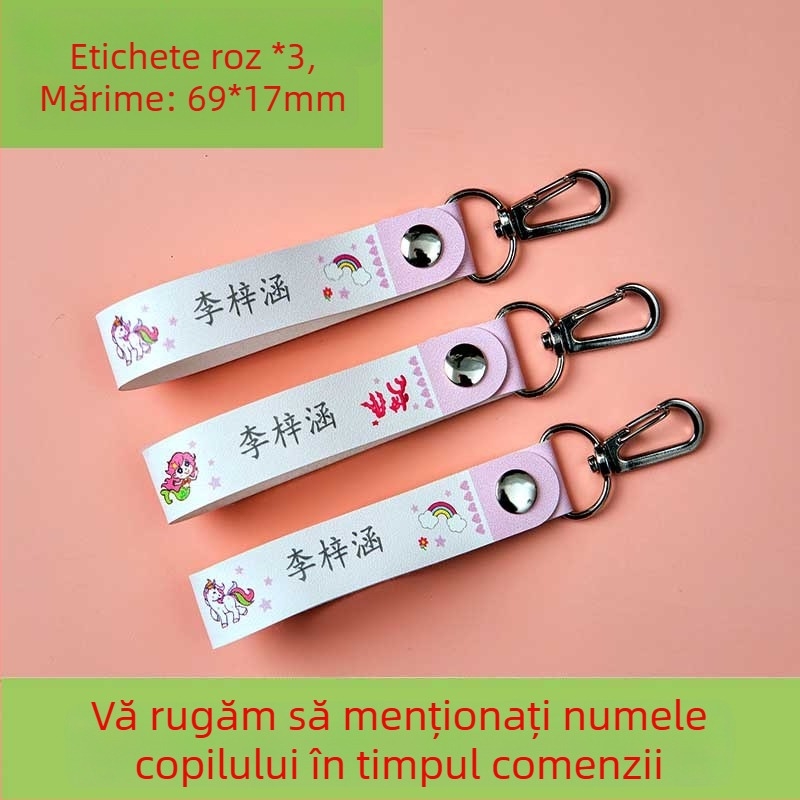 Etichete cu nume pentru grădiniță și școala primară, rezistente la apă și rupere, stil drăguț, imprimare