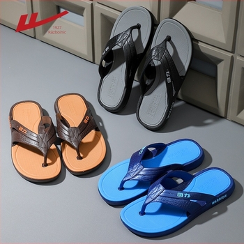 Slapi bărbați cu deget deschis, antiderapante, confortabile pentru plajă, talpă groasă, PVC partea superioară și talpa, talpă turnată prin injecție