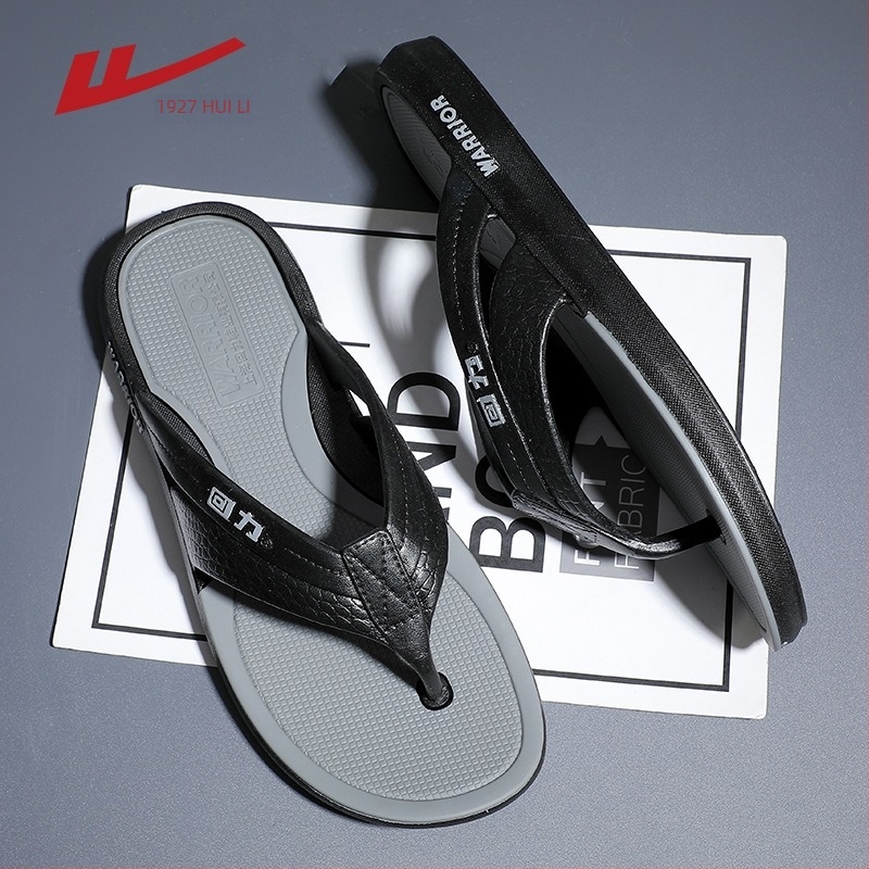 Slapi bărbați cu deget deschis, antiderapante, confortabile pentru plajă, talpă groasă, PVC partea superioară și talpa, talpă turnată prin injecție