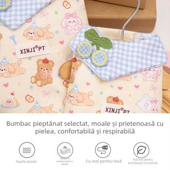 Vestă de câine din bumbac pentru rase mici (Maltese și Yorkie) – Primăvară-Toamnă, stil casual, Xinji (Bumbac; Primăvară-Toamnă; Casual; Xinji)