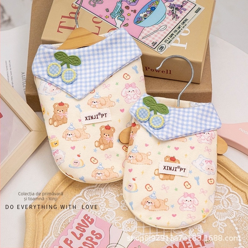 Vestă de câine din bumbac pentru rase mici (Maltese și Yorkie) – Primăvară-Toamnă, stil casual, Xinji (Bumbac; Primăvară-Toamnă; Casual; Xinji)