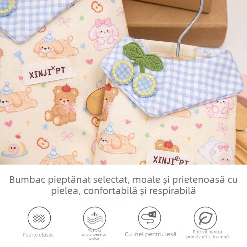 Vestă de câine din bumbac pentru rase mici (Maltese și Yorkie) – Primăvară-Toamnă, stil casual, Xinji (Bumbac; Primăvară-Toamnă; Casual; Xinji)