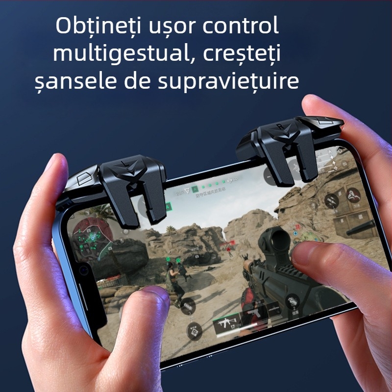 Buton mecanic de umăr cu șase degete pentru jocuri mobile - wireless, interfață neobișnuită, nivel începător